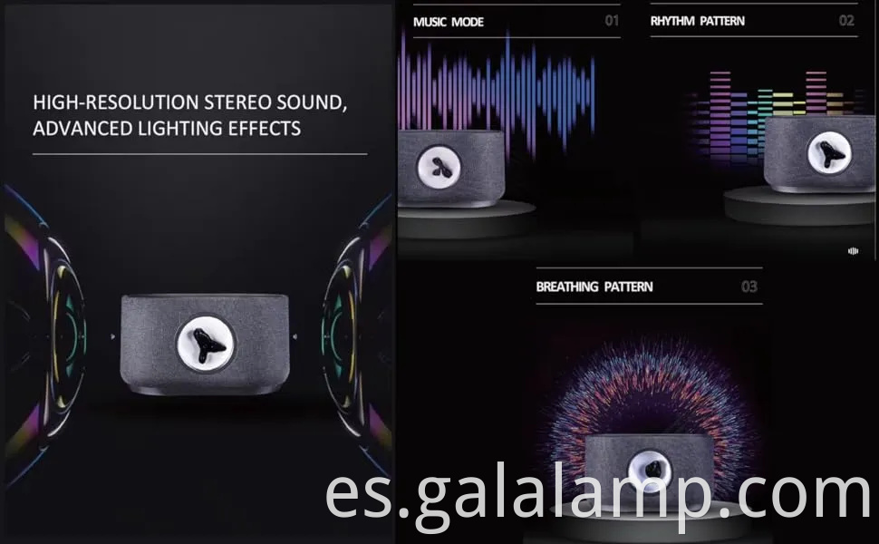 Visualizador de sonido ferrofluid con altavoz ferrofluid y ritmo musical